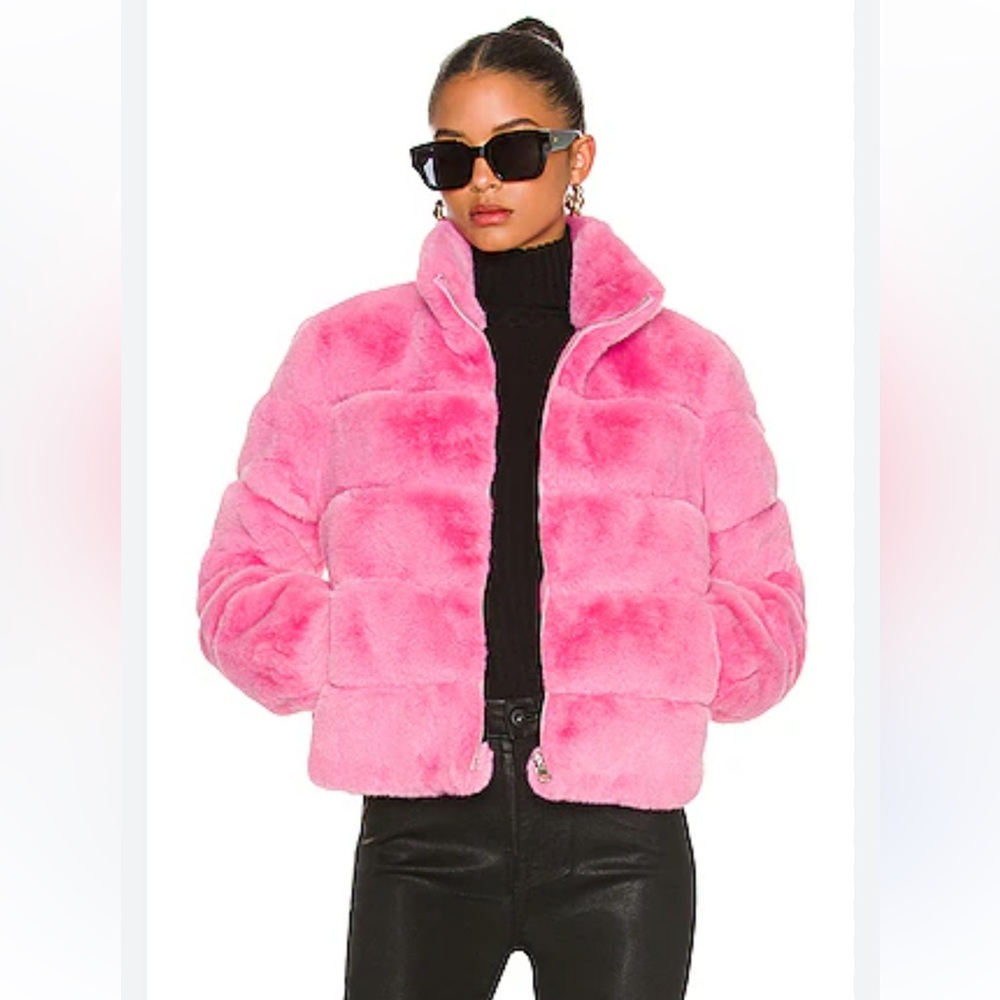 Small Generation Love Pink Faux Fur Jacket price FIRM
